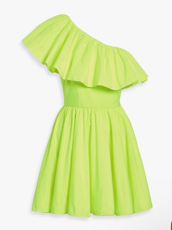 Valentino Garavani Dresses & Skirts - VALENTINO GARAVANI
One-shoulder neon poplin mini dress